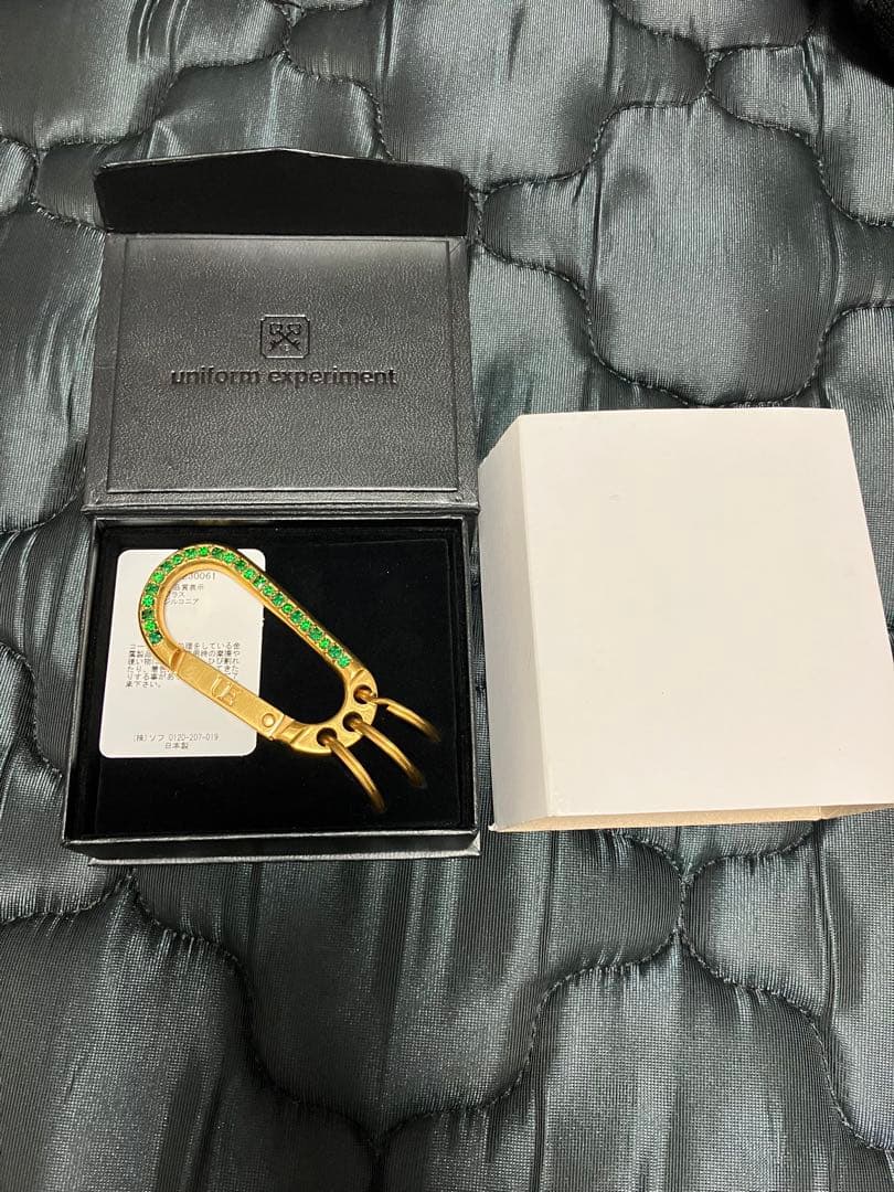 新品　uniform experiment ジルコニア カラビナ キーホルダー