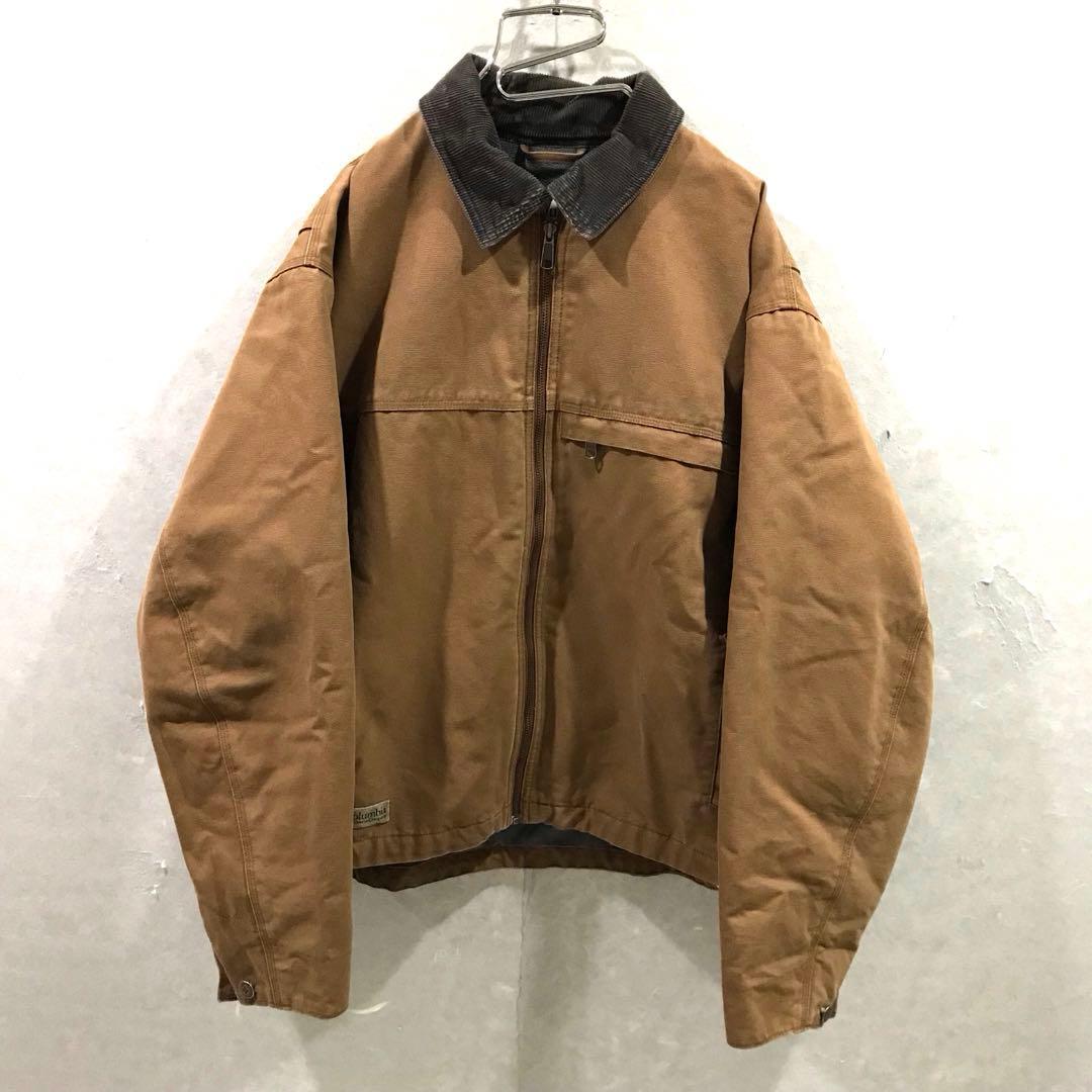 90ｓ ｃｏｌｕｍｂｉａ ダックジャケット ヴィンテージ ブラウン Ｌ
