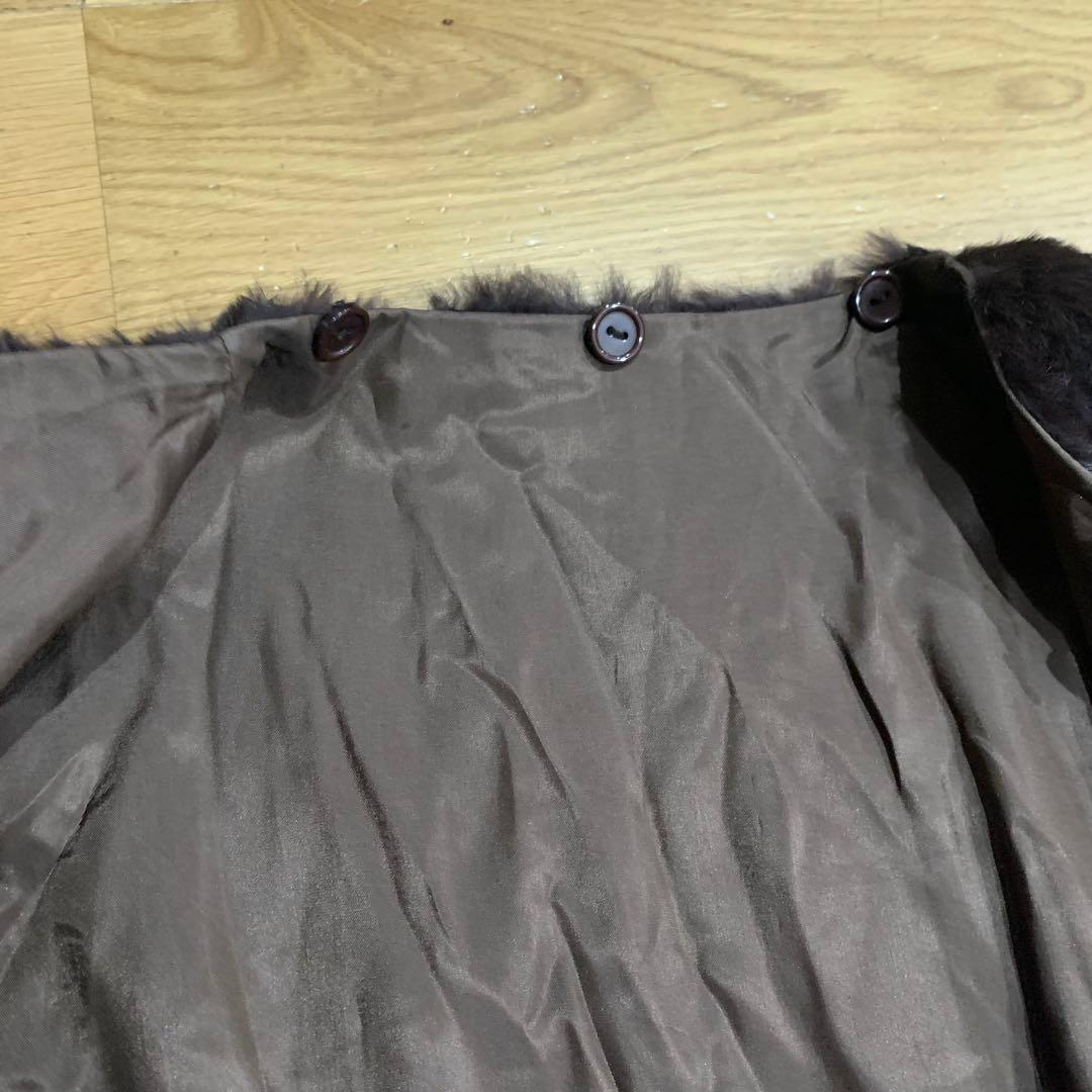 GENNY ジェニー リアルファーライナーロングコート イタリア40ヴェルサーチ