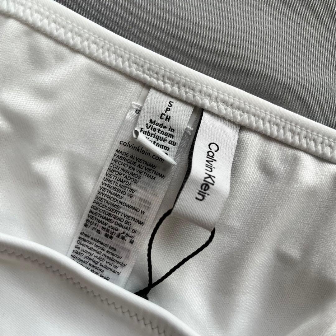 カルバンクライン スイムウェア ロゴ ホワイト 水着 ビキニ S