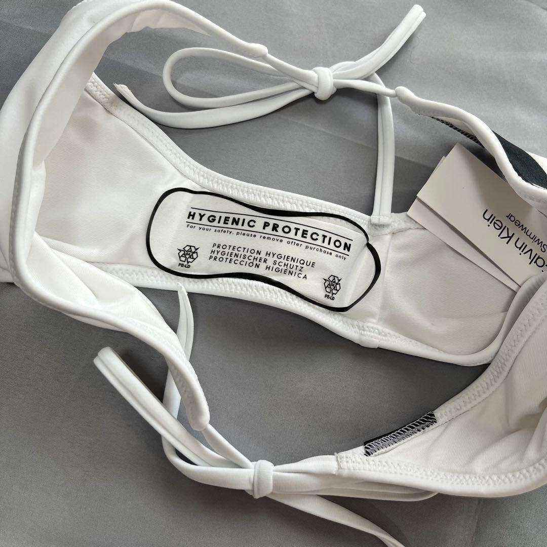 カルバンクライン スイムウェア ロゴ ホワイト 水着 ビキニ S