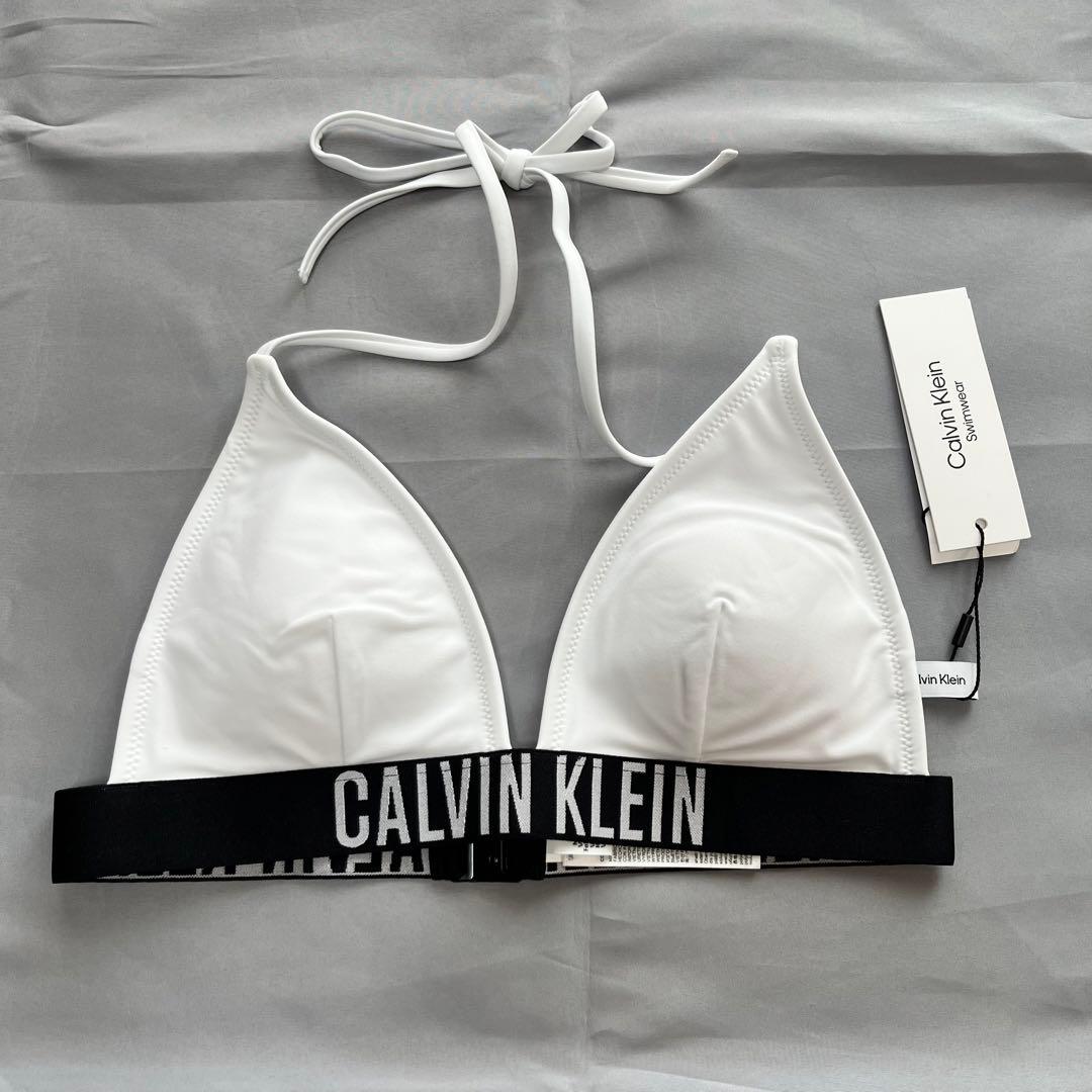 カルバンクライン スイムウェア ロゴ ホワイト 水着 ビキニ S