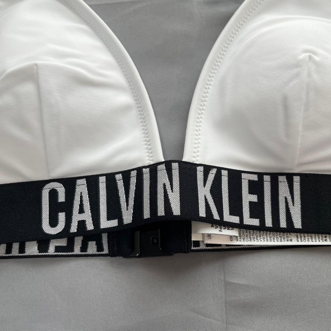 カルバンクライン スイムウェア ロゴ ホワイト 水着 ビキニ S