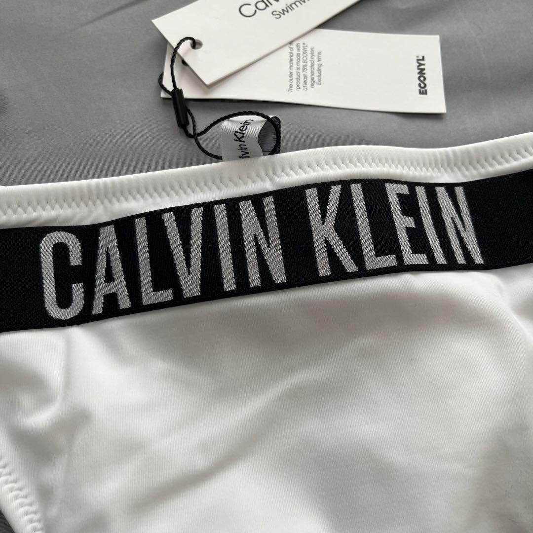 カルバンクライン スイムウェア ロゴ ホワイト 水着 ビキニ S