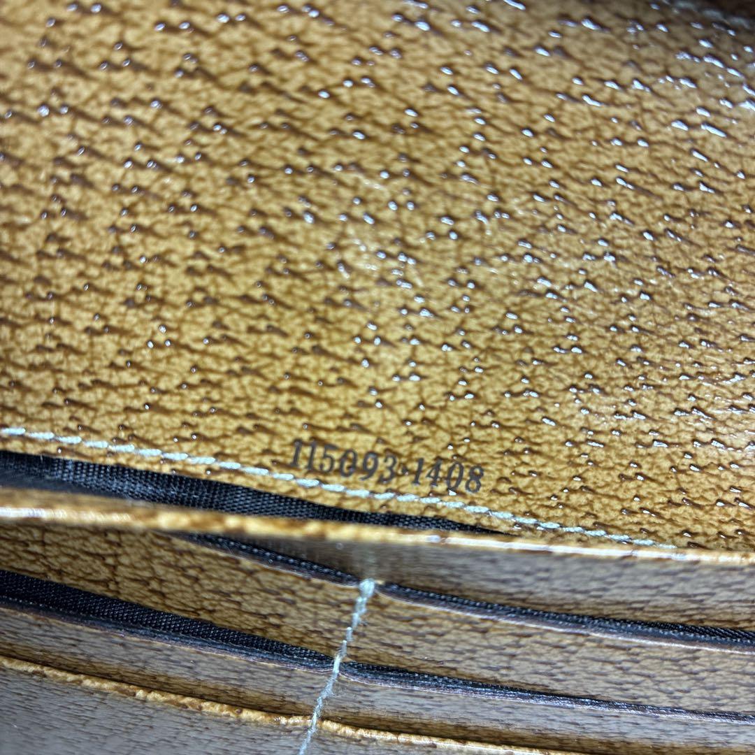 【美品】GUCCI グッチ 長財布 GGキャンバス×レザー ベージュ×ブラウン