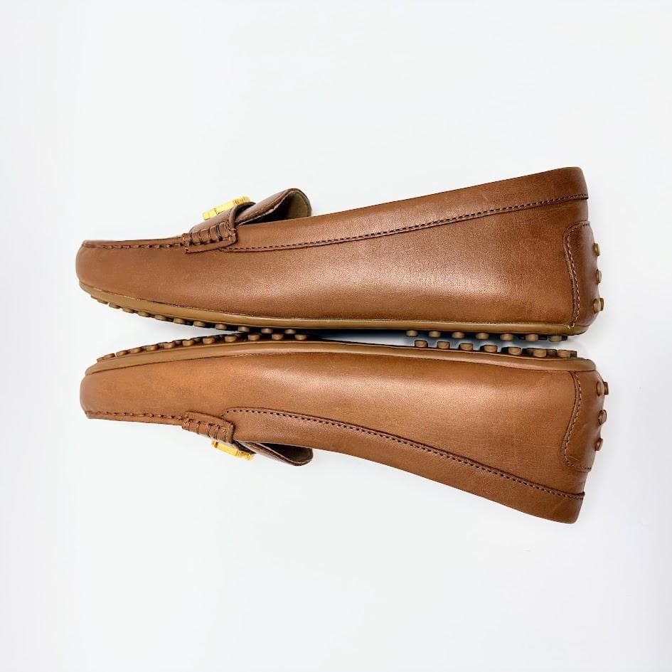 【美品】LAUREN ラルフローレン ドライビング シューズ ロゴ ローファー