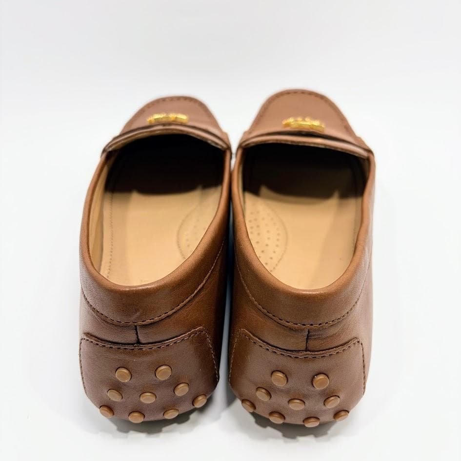 【美品】LAUREN ラルフローレン ドライビング シューズ ロゴ ローファー