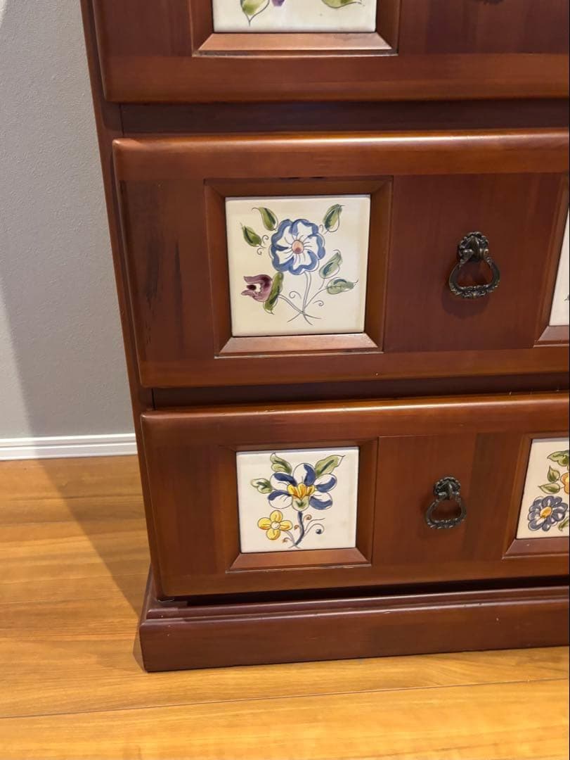 y*o様 スペイン バレンシア家具 タイルチェスト アンティークカントリー 北欧