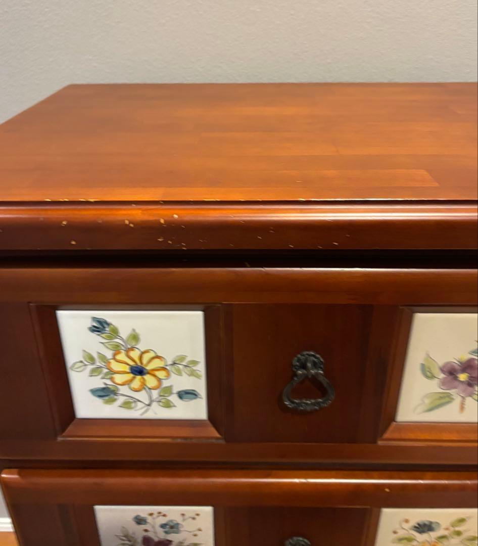 y*o様 スペイン バレンシア家具 タイルチェスト アンティークカントリー 北欧