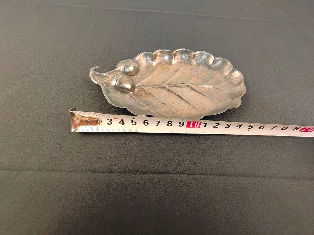 純銀茶葉盆　美術品　茶道具　小物入れ