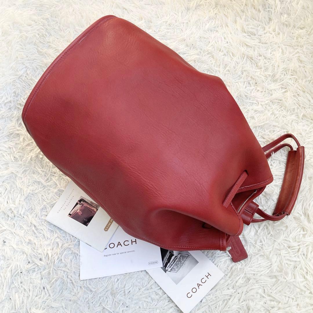 未使用保管品 vintage coach old usa backpack巾着