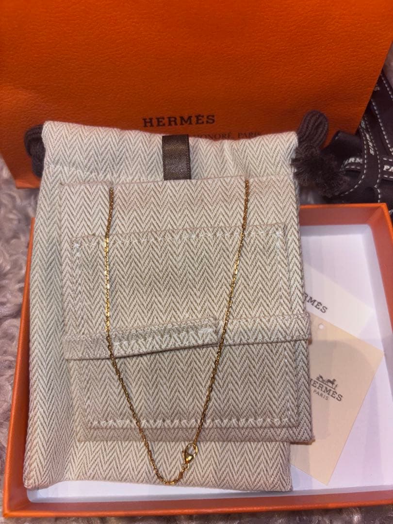 けい様 HERMES ミニポップH ネックレス ヴェール・シプレス　ゴールド