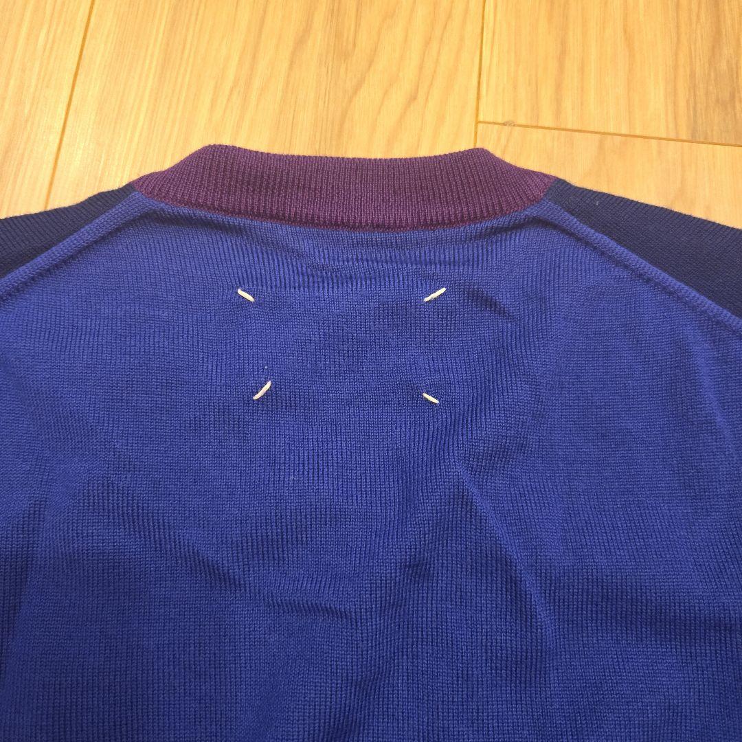^*^様 マルタンマルジェラ期 ネイビー・パープル Vネックセーター M
