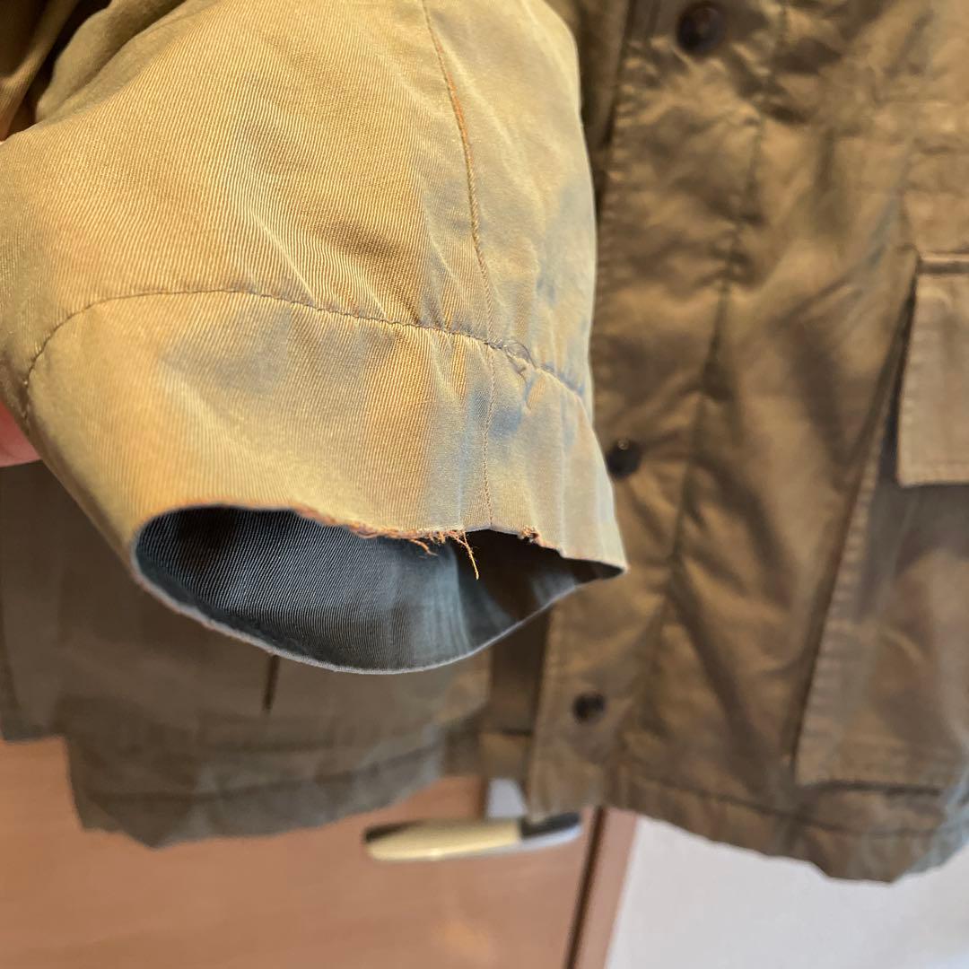 80's90's英国製別注【バーバリー×マルゼン】玉虫色ハーフコートカバーオール