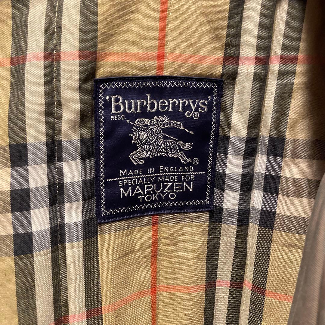 80's90's英国製別注【バーバリー×マルゼン】玉虫色ハーフコートカバーオール