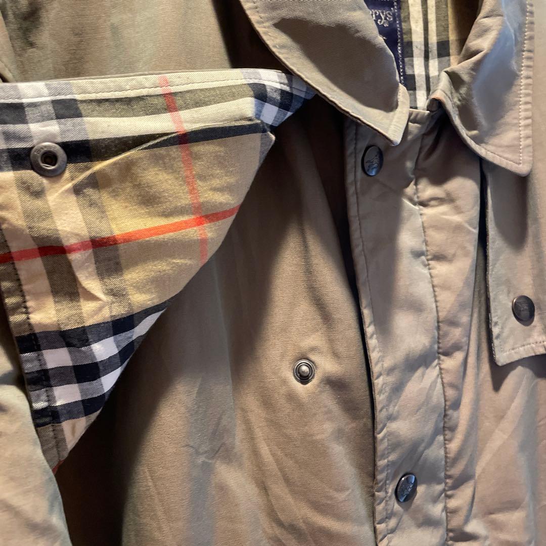 80's90's英国製別注【バーバリー×マルゼン】玉虫色ハーフコートカバーオール