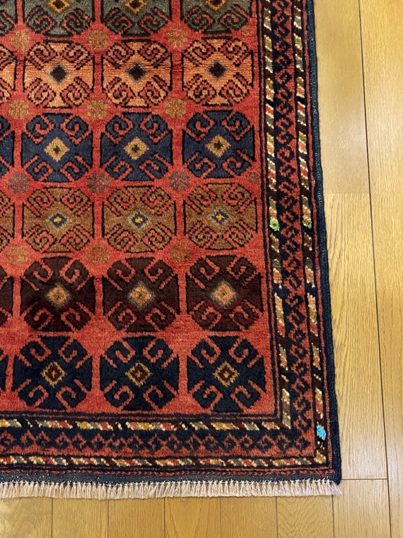 トライバルラグ　マルダリ　バルーチ族　ヴィンテージラグ　美品