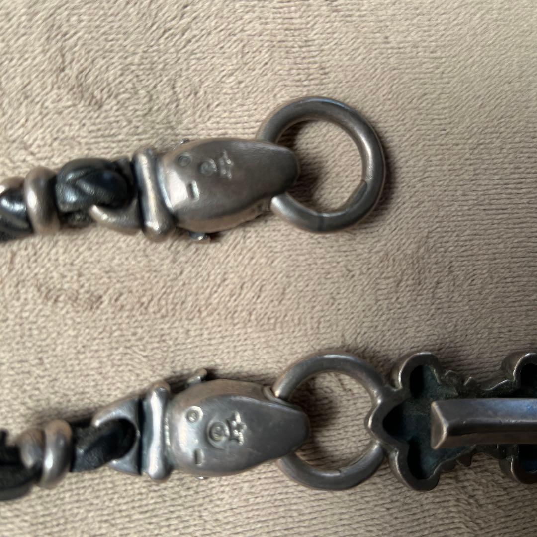 生前ガボール4ハートクラウン9スカルウォレットチェーン