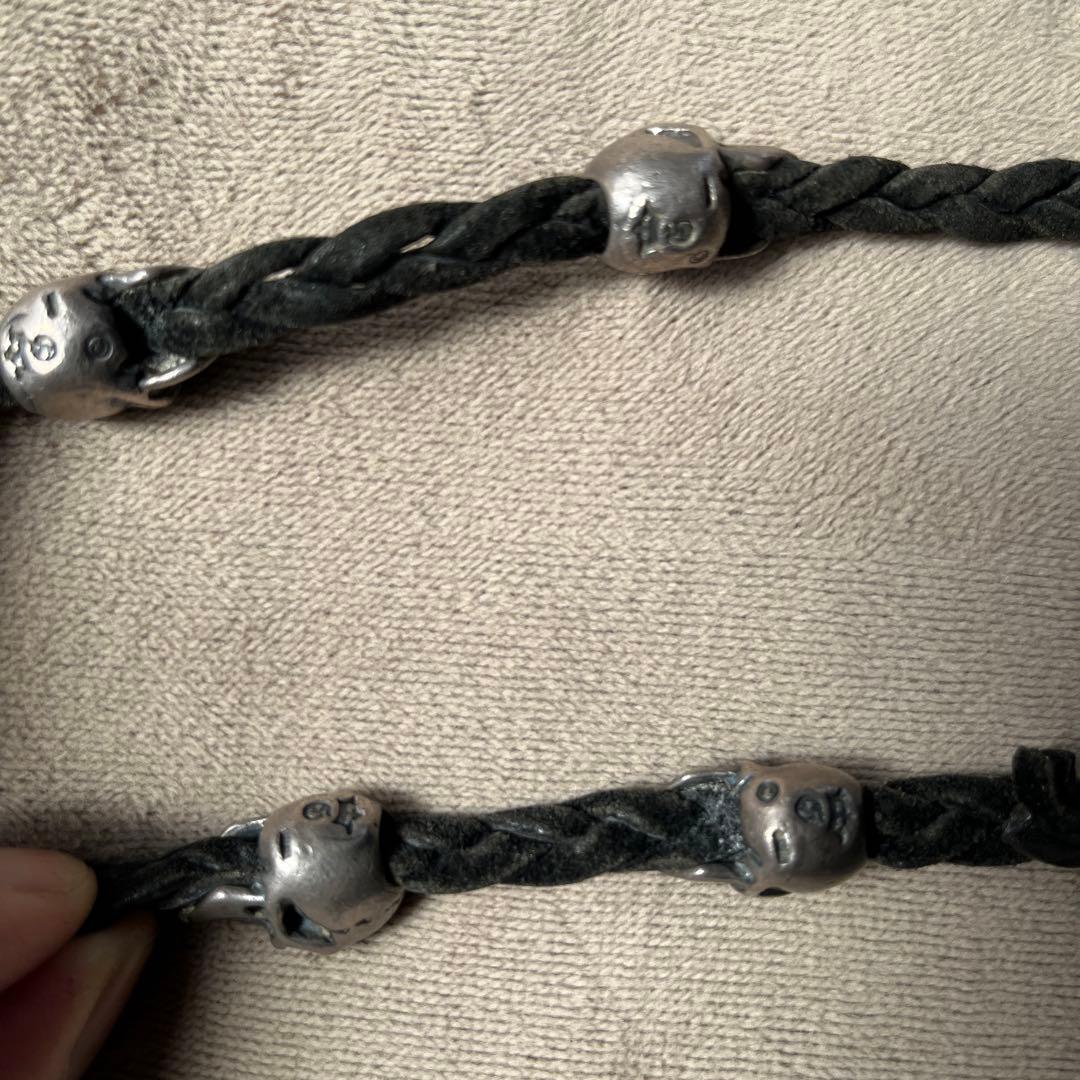 生前ガボール4ハートクラウン9スカルウォレットチェーン