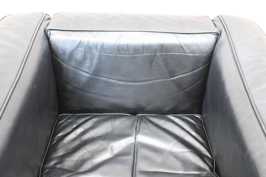 【極美品】 LC2 リプロダクト IDC大塚家具 黒本革 ル・コルビュジエ
