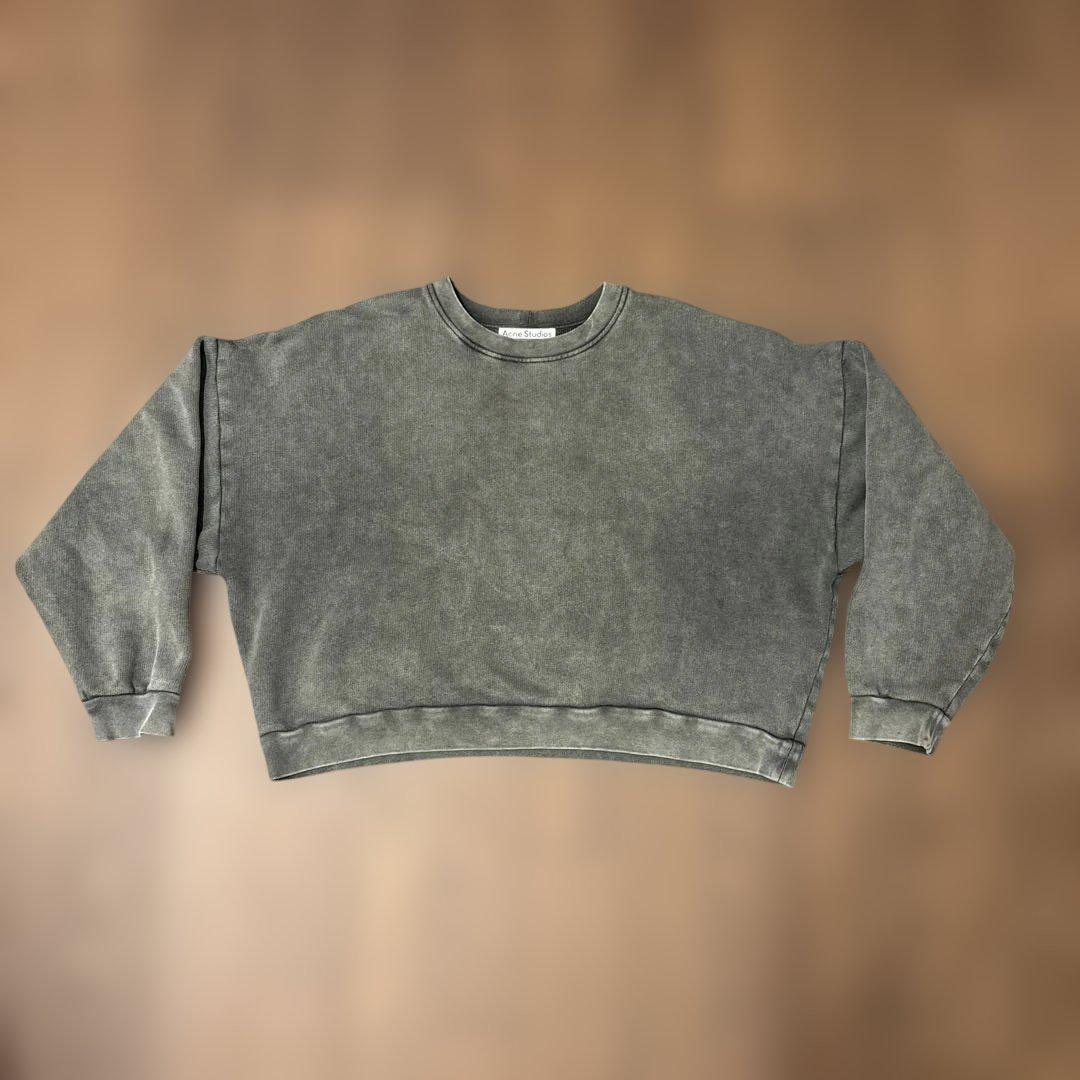 アクネ ストゥディオズ Acne Studios グレー クロップドスウェット