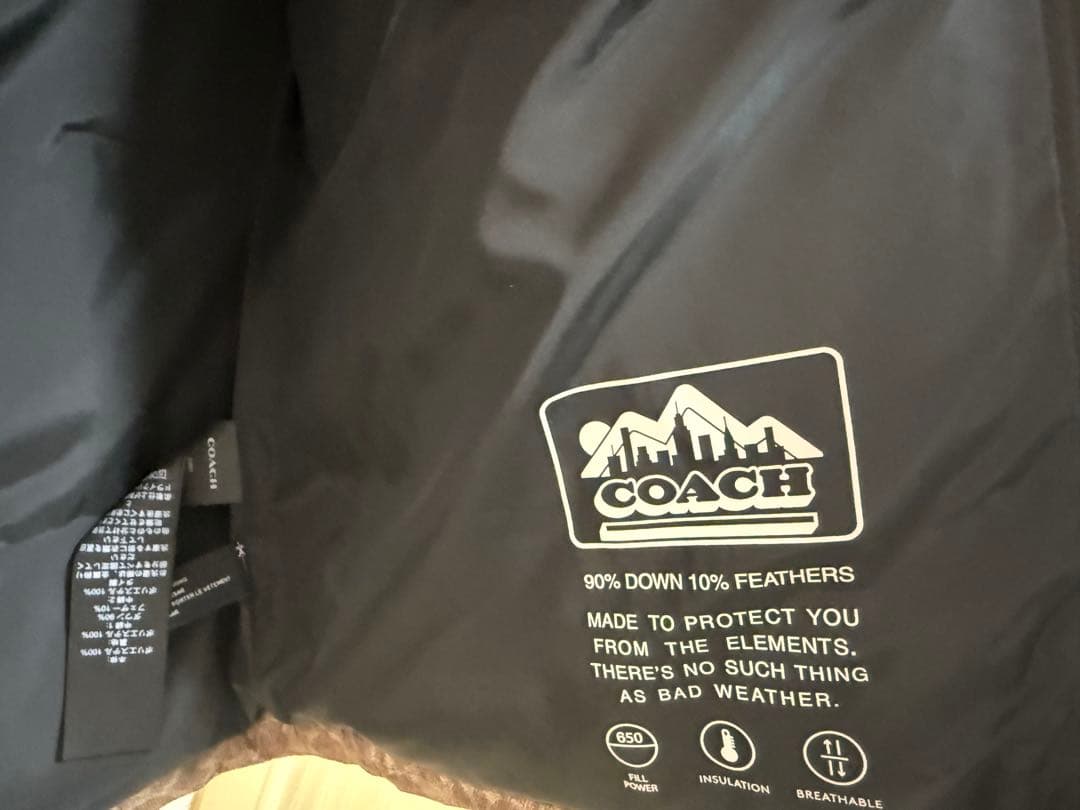 【最終値下】COACH ダウンベスト 黒/ベージュ