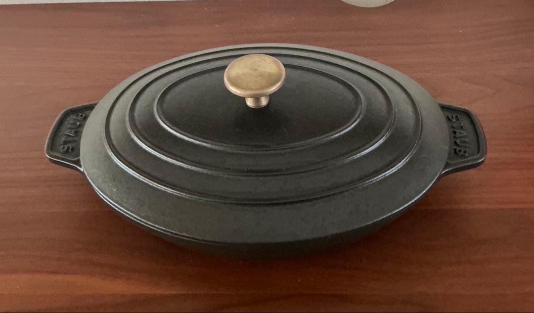 staub ストウブ オーバルホットプレート 23cm ブラック