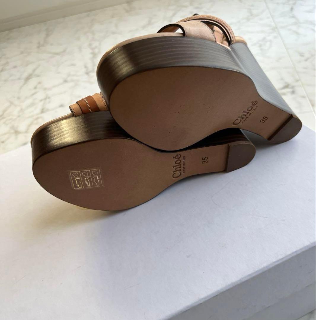 【Chloe 】クロエウェッジソールサンダル 新品未使用22.5センチ