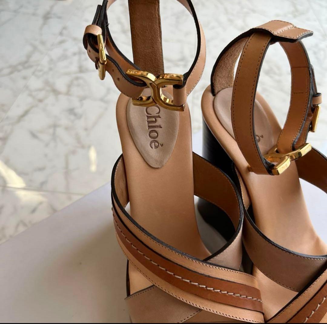 【Chloe 】クロエウェッジソールサンダル 新品未使用22.5センチ