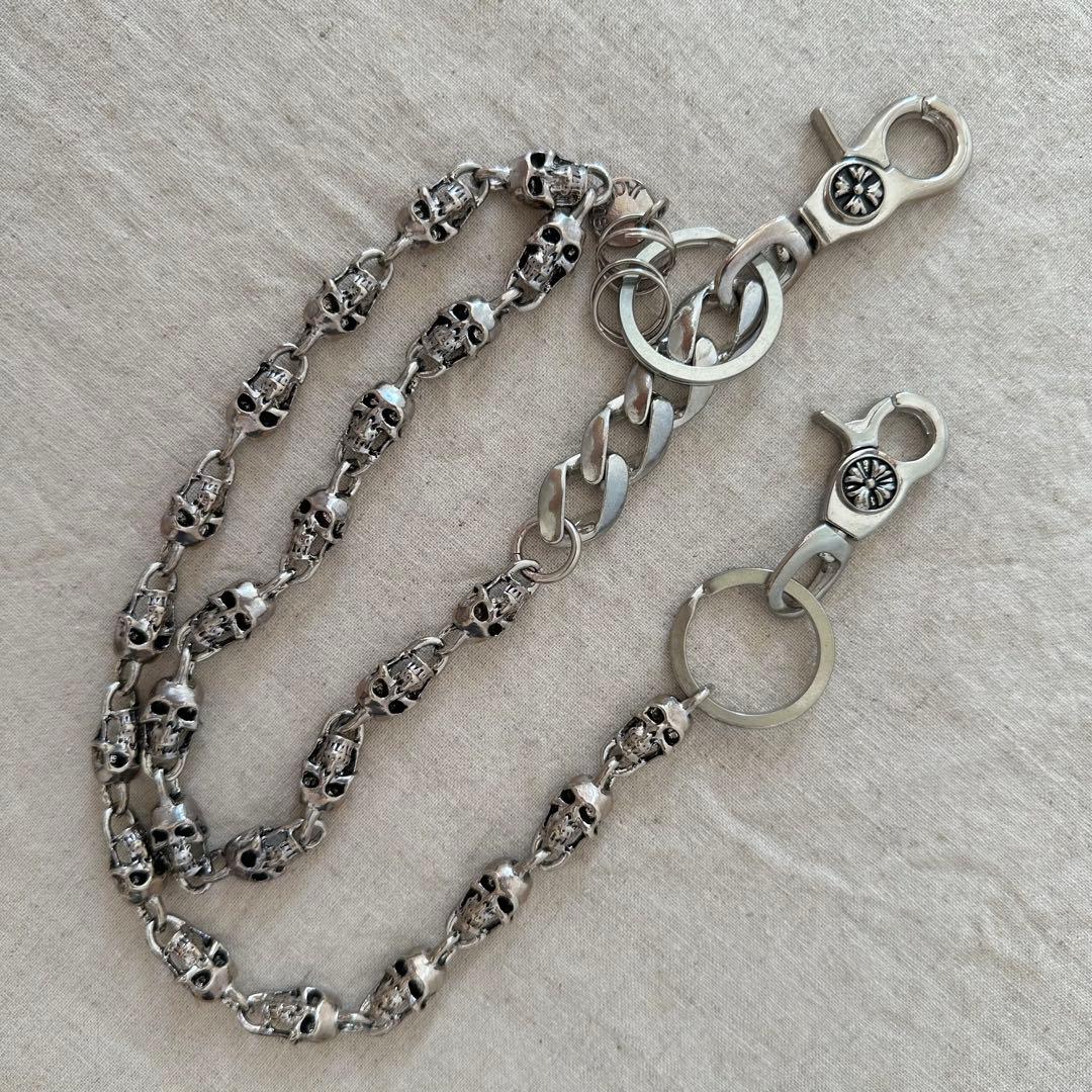 【美品】 JACKROSE ジャックローズ　ウォレット チェーン　スカル