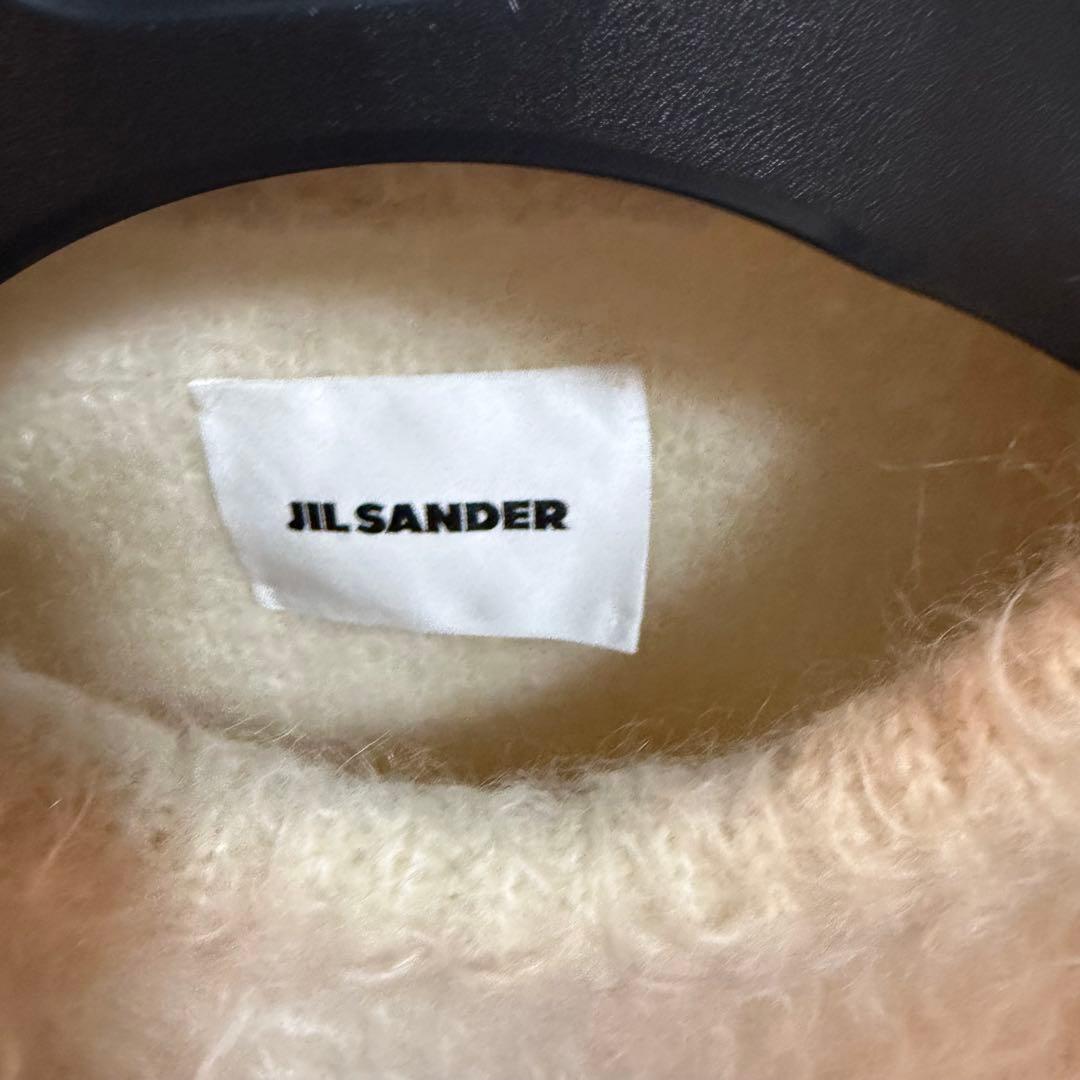 美品JIL SANDER 48 アイボリー ファー風ニット