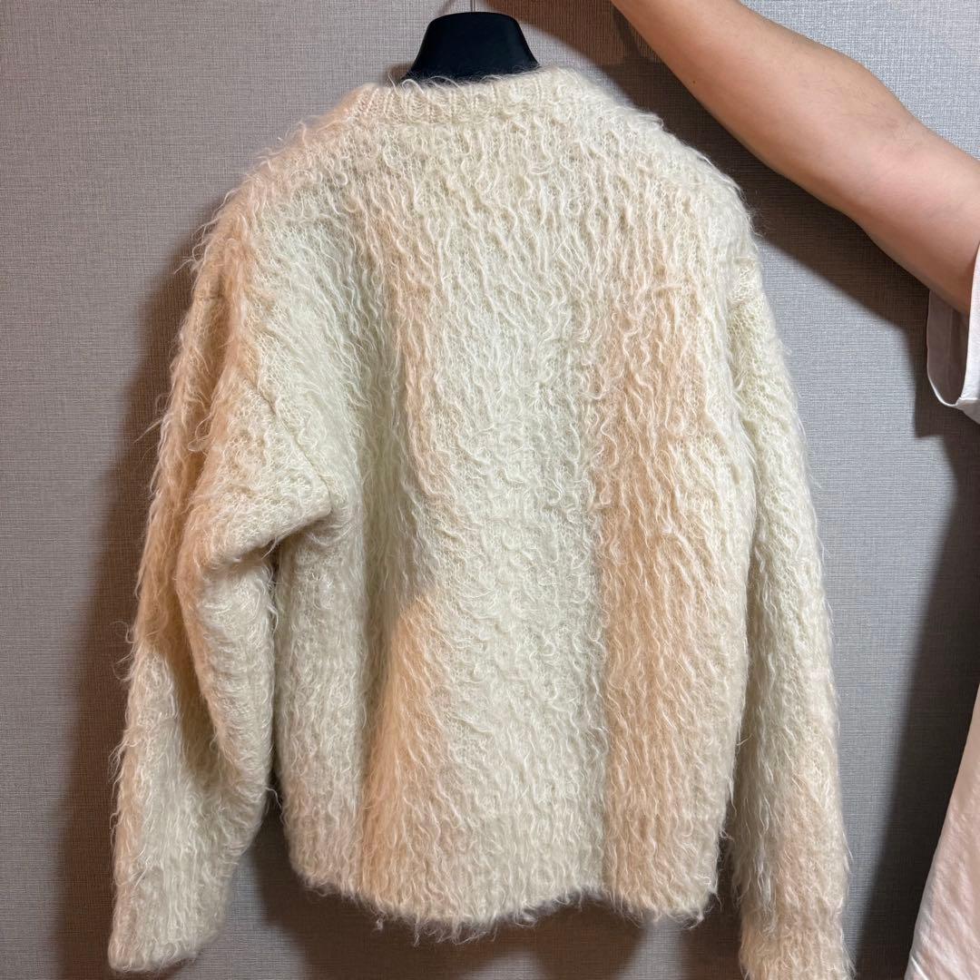 美品JIL SANDER 48 アイボリー ファー風ニット