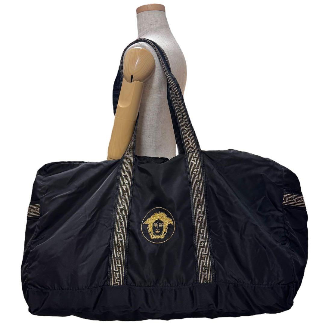GIANNI VERSACE ヴェルサーチ ボストンバッグ メデューサ グレカ柄