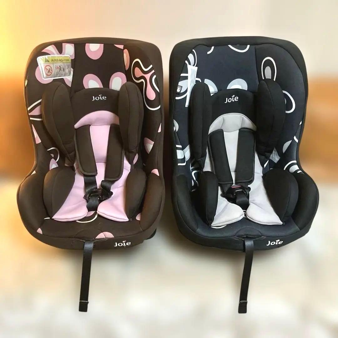 Joie チャイルドシート花柄 双子　新生児　4歳双子　ブラック　ピンク