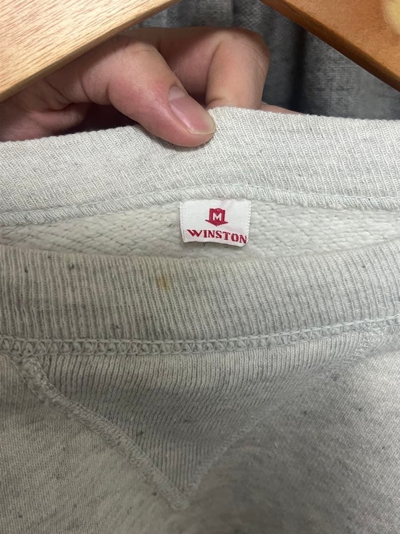 希少 50s 前V ヴィンテージ スウェット WINSTON グレー 染み込み