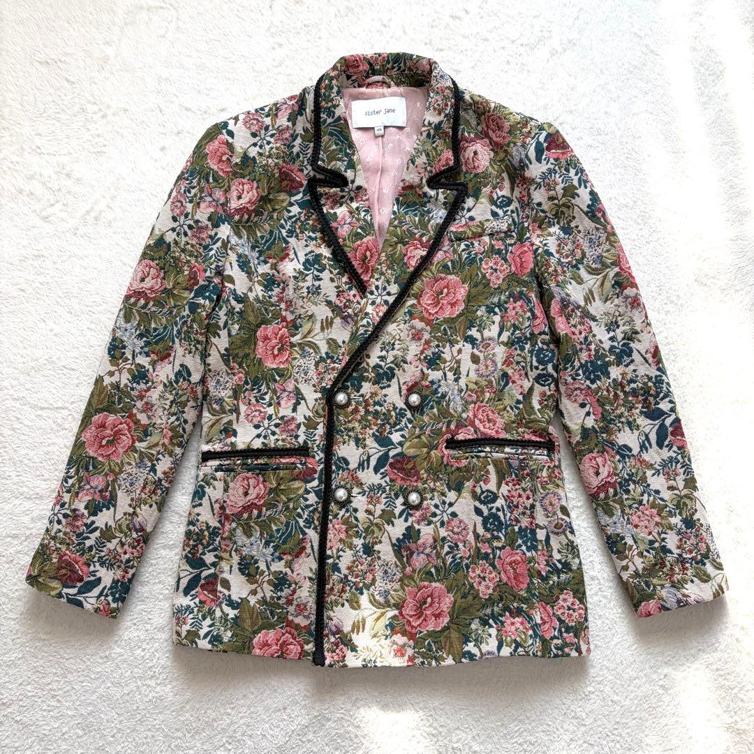 sister jane 花柄ジャガードジャケット ゴブラン
