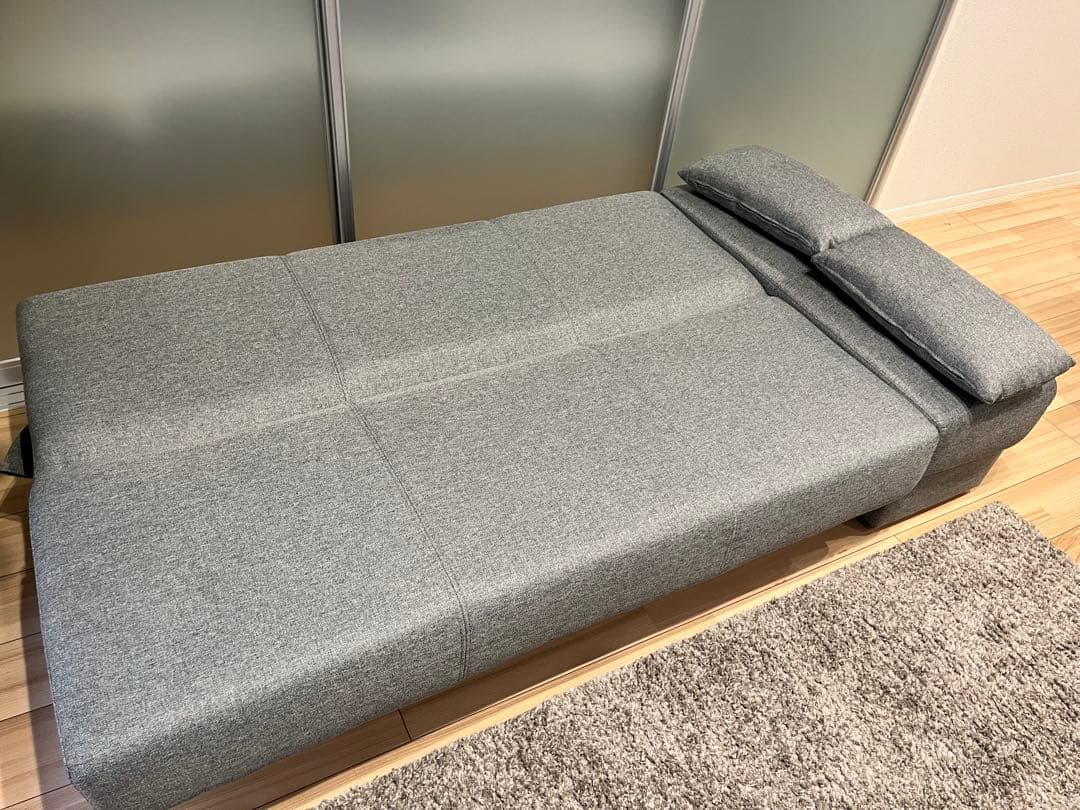 ニトリ　収納付きソファベッド スツール付