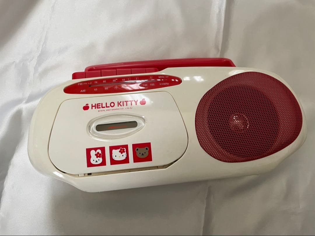 ハローキティ ラジオカセットレコーダー ホワイト ラジカセ 箱付き