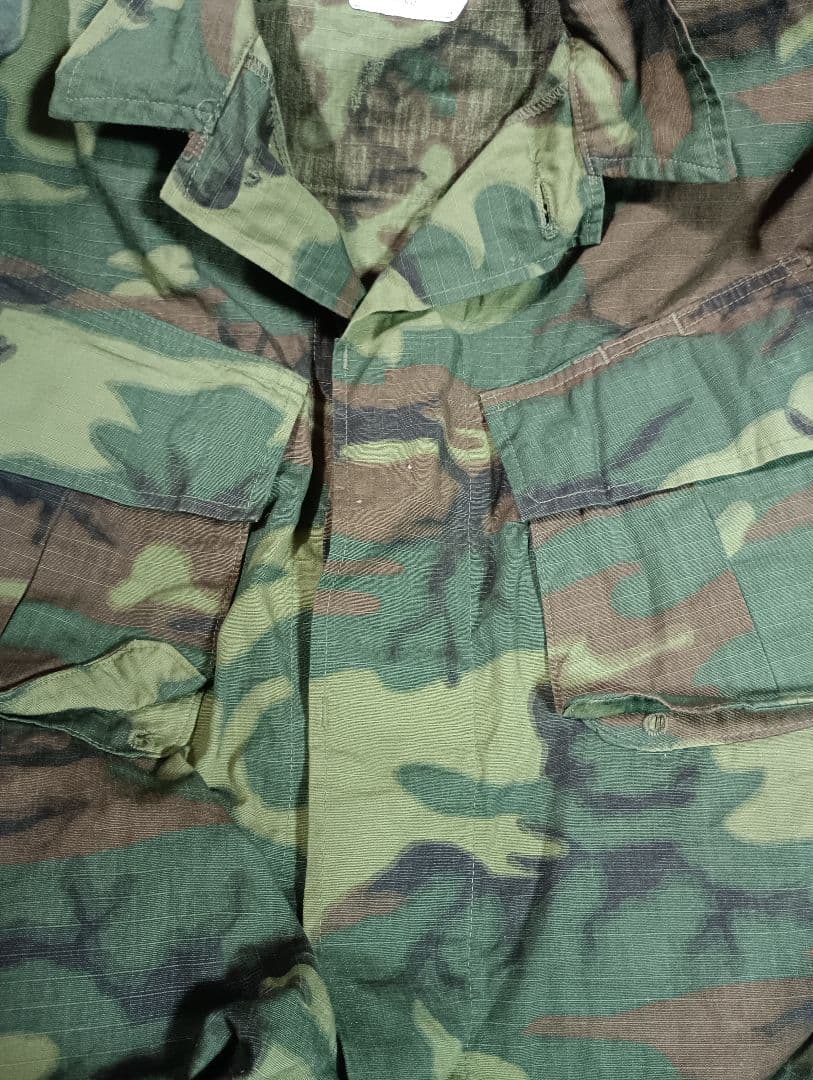 ベトナム戦争米軍ジャングルファティーグ4thEDRLグリーンリーフカモ上下セット