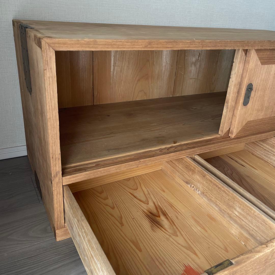 35)桐箪笥　アンティーク　チェスト　テレビ台　和箪笥　着物　おもちゃ箱　食器棚