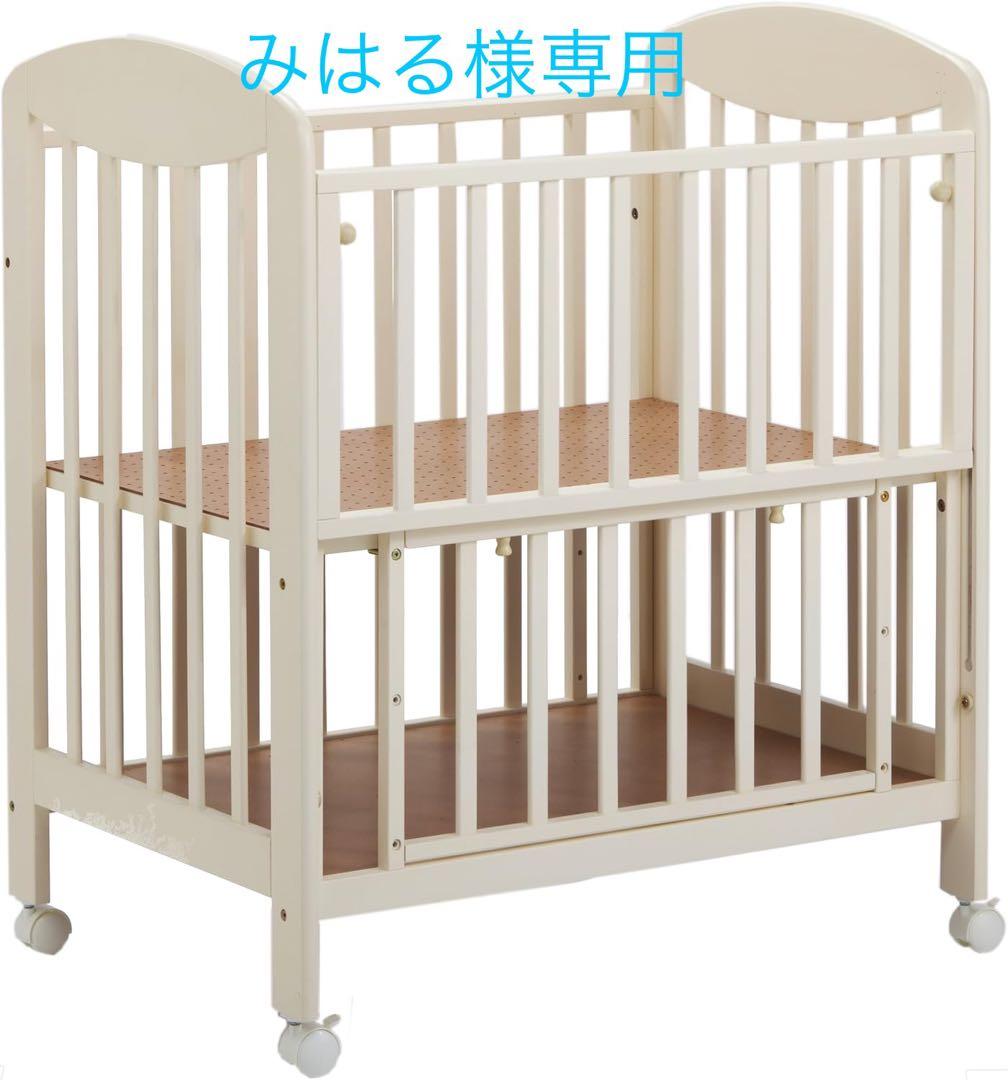みはる KATOJI カトージ ベビーベッド プチバニラ 中古