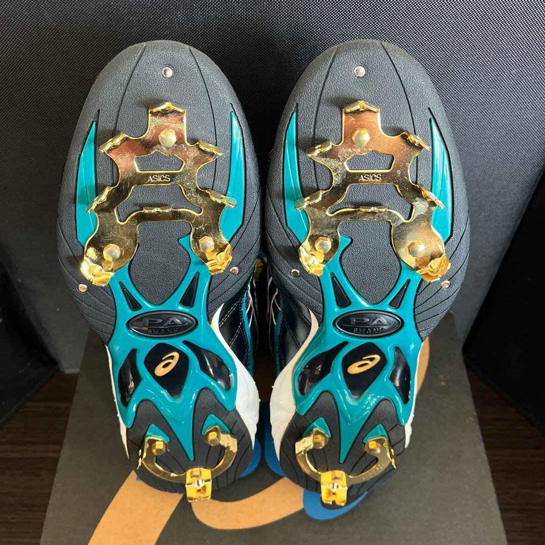 【2001イチローモデル】未使用27.5cm アシックス ブラック/ターコイズ