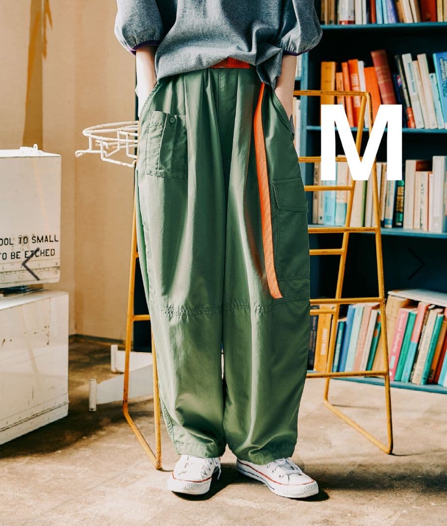 ニコアンド　MODE NORM CORE]　シャカバルーンポケパンツ　М　カーキ