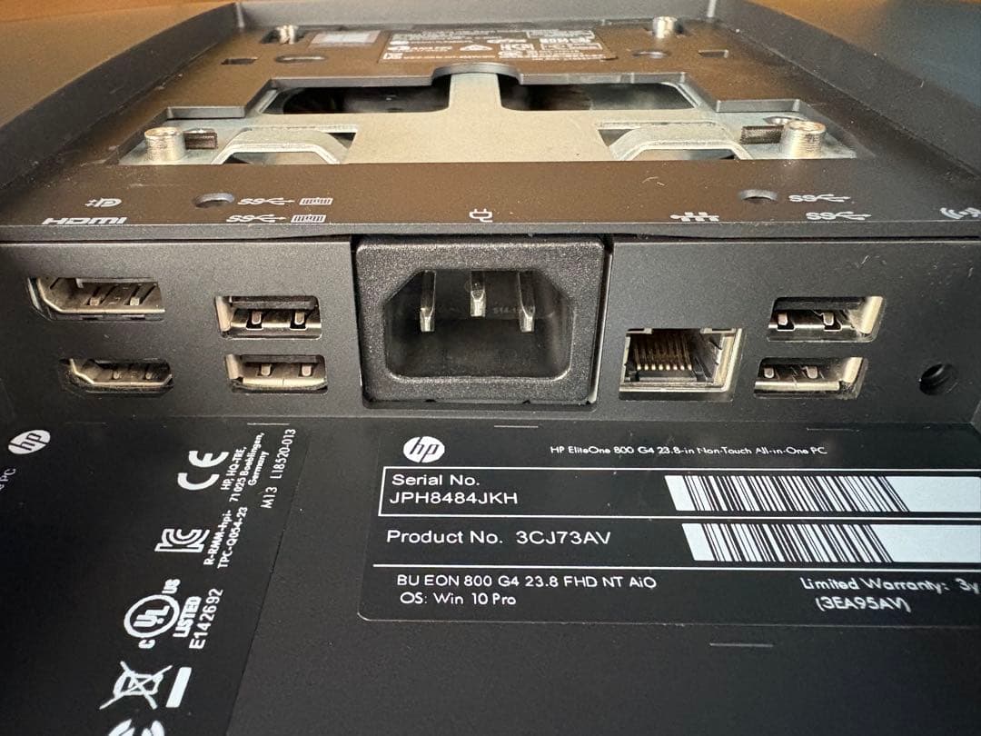 HP EliteOne 23.8 第8世代i5 メモリ16GB SSD ※傷有り