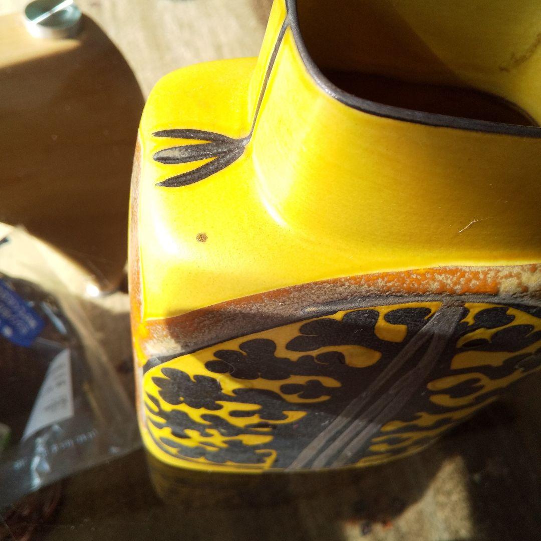 イエロー 花瓶 木の模様 181/186 希少価値‼️ロイヤルコペンハーゲン‼️