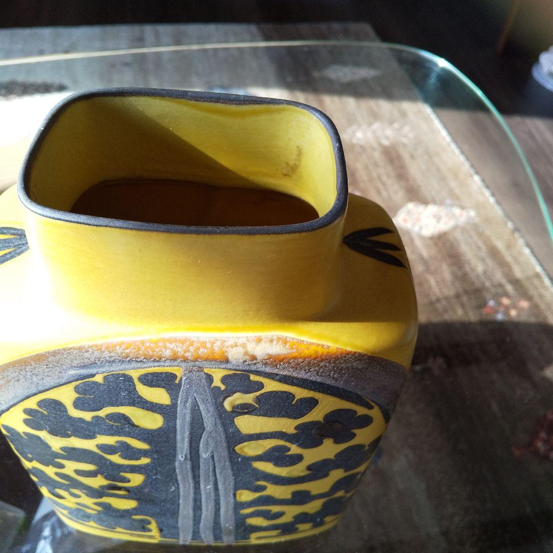 イエロー 花瓶 木の模様 181/186 希少価値‼️ロイヤルコペンハーゲン‼️