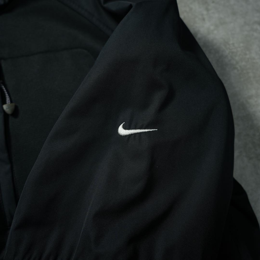 00s archive NIKE ハーフジップトップ 異素材 刺繍ロゴ y2k