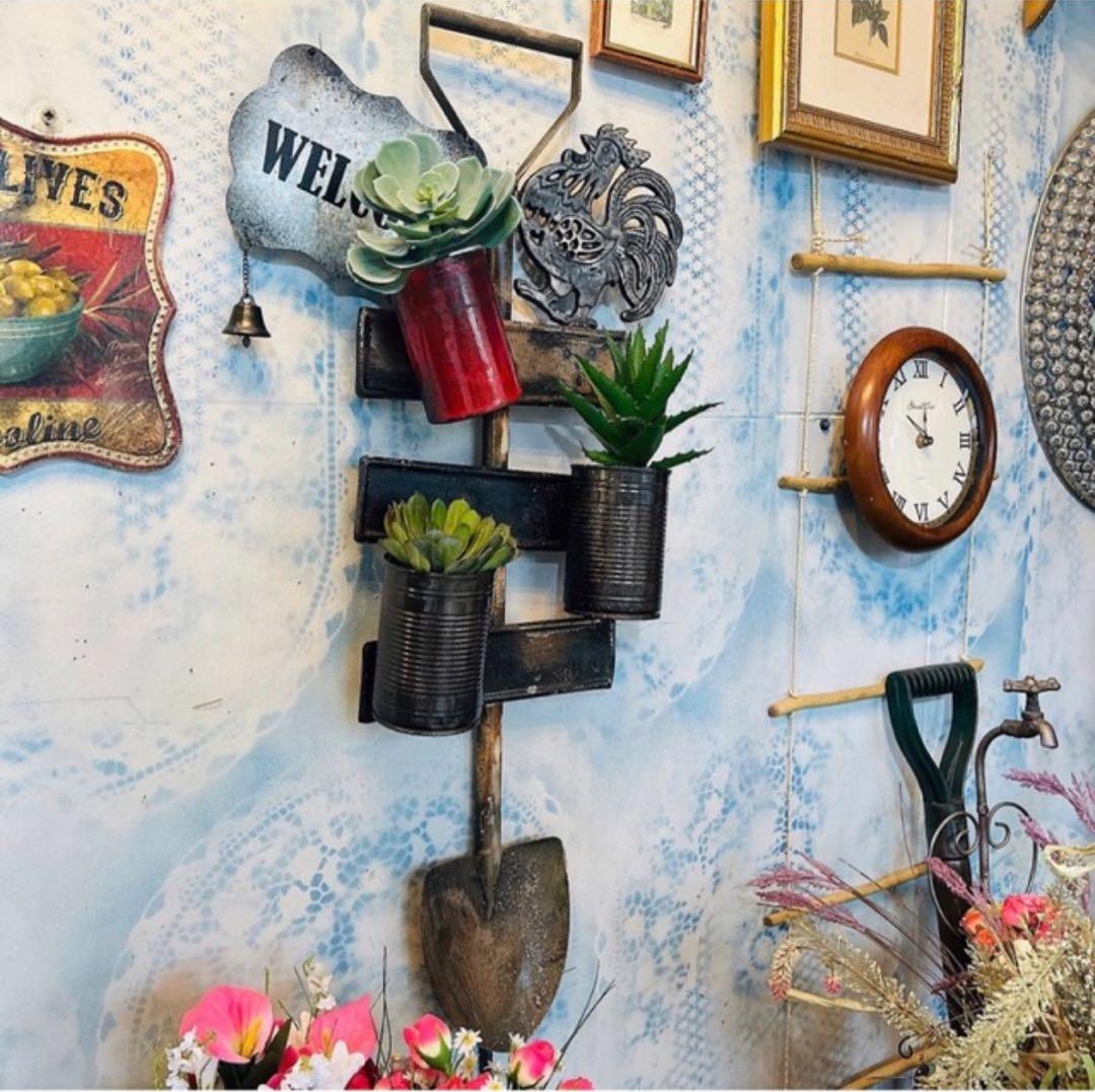 手作りのガーデンピック（スコップ型） ガーデンオーナメント ウェルカムボード