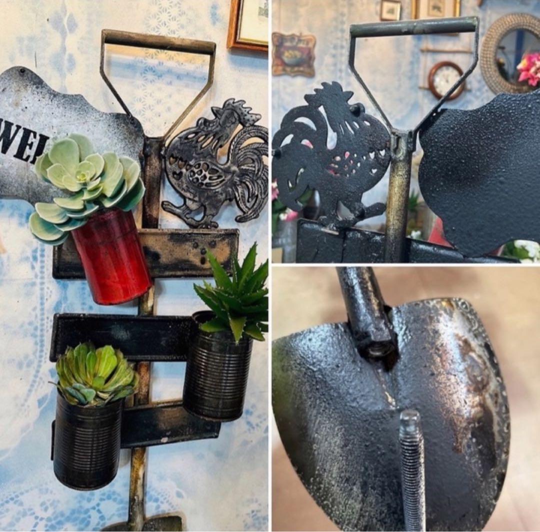 手作りのガーデンピック（スコップ型） ガーデンオーナメント ウェルカムボード