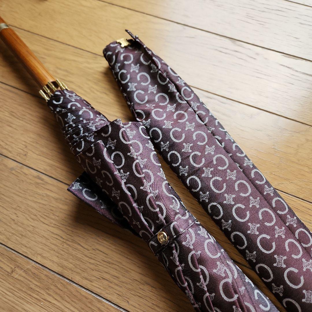 セリーヌ長傘 茶色